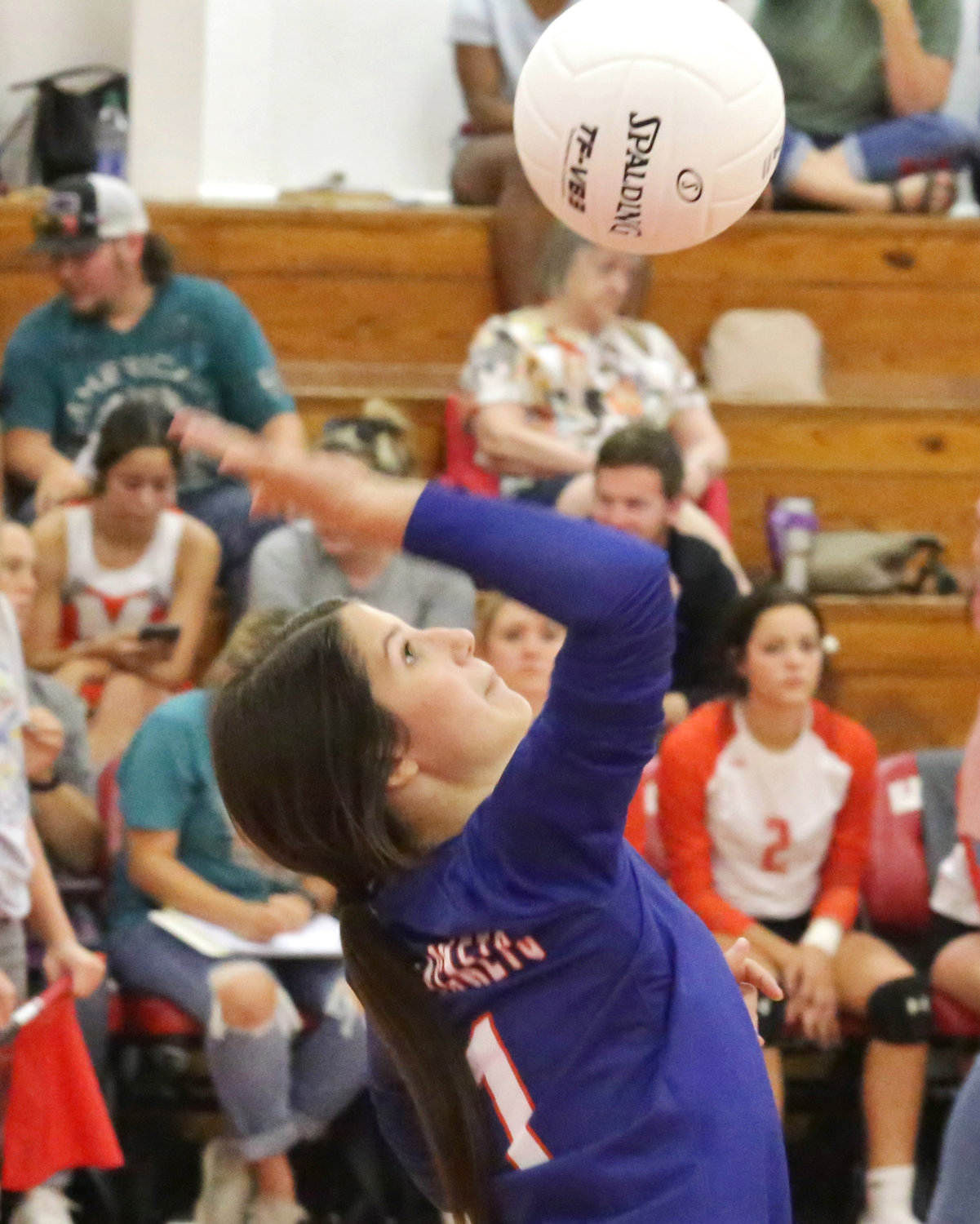 Mineola's Kenleigh Aguirre's service skill played a big role in Mineola's attack.